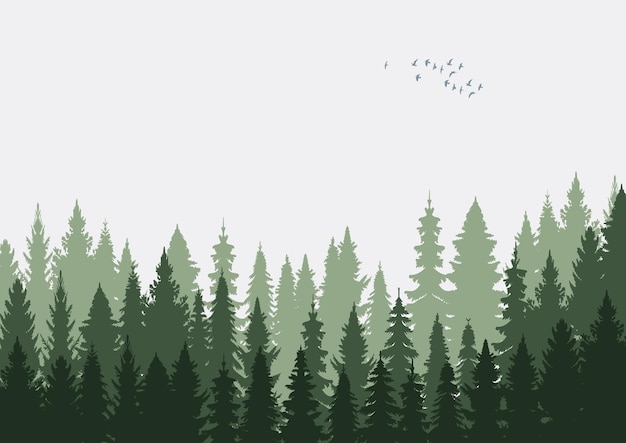 Vektor wald natur silhouette design vektor isoliert