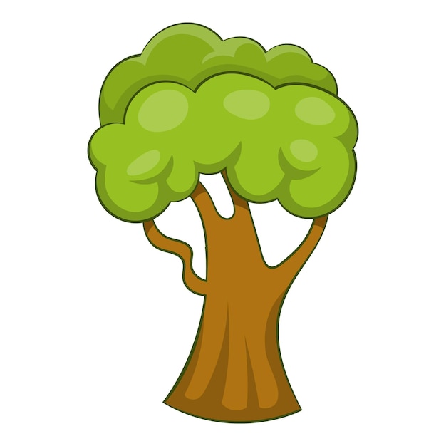 Waldbaum-symbol cartoon-illustration des waldbaumvektor-symbols für das web