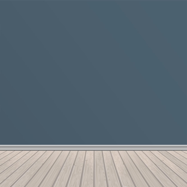 Wand und Holzboden