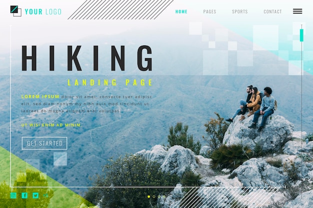 Vektor wander-landingpage