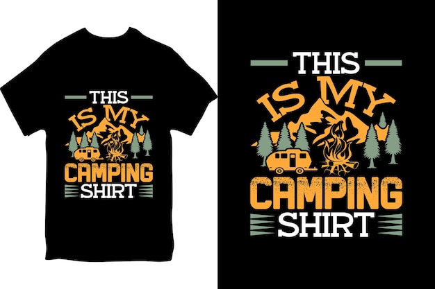 Wander-T-Shirt-Design Wanderliebhaber Outdoor-Abenteuer Camping Vektorgrafik für T-Shirt