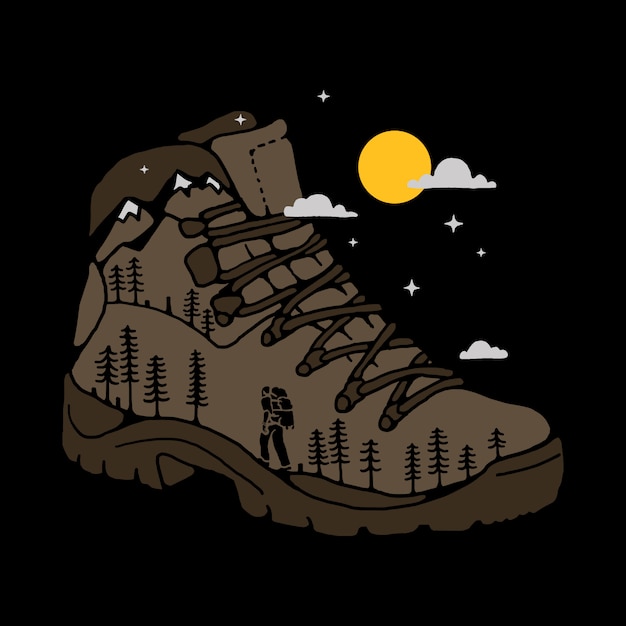 Wanderer boot illustration