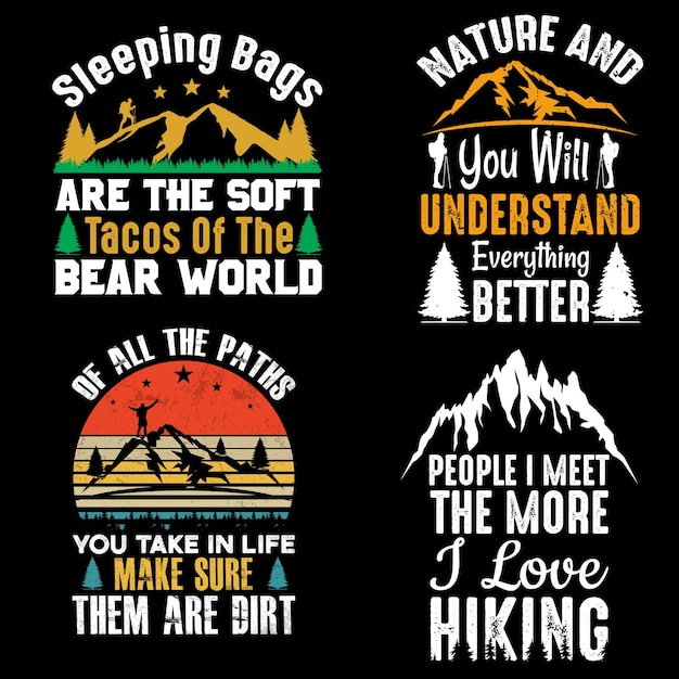 Vektor wandern t-shirt-design