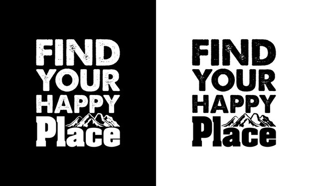 Wandern zitat t-shirt-design, typografie