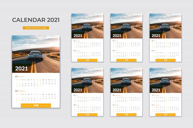 Vektor wandkalender, datumsplaner