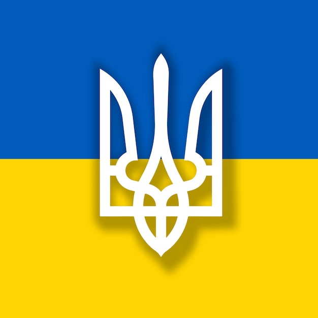 Vektor wappen des ukrainischen staatsemblems nationaler ukrainischer emblemvektor