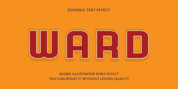 Ward editierbarer text schrift-effekt