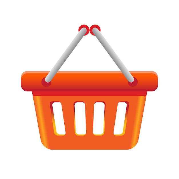 Warenkorb Symbol Farbe Vektor Illustration