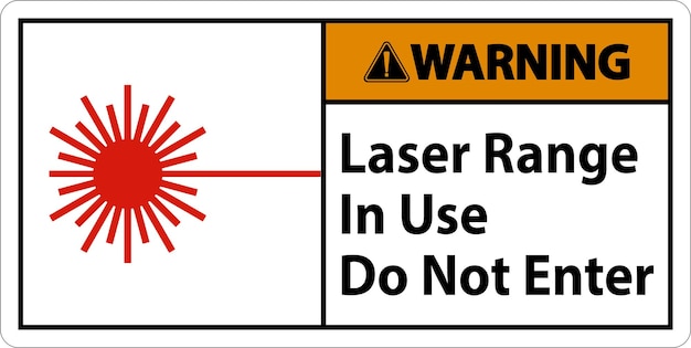 Warn-Laser-Bereich im Gebrauch Geben Sie das Zeichen nicht ein