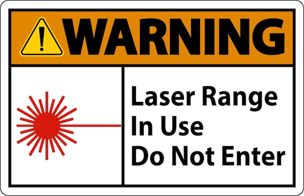 Warn-Laser-Bereich im Gebrauch Geben Sie das Zeichen nicht ein