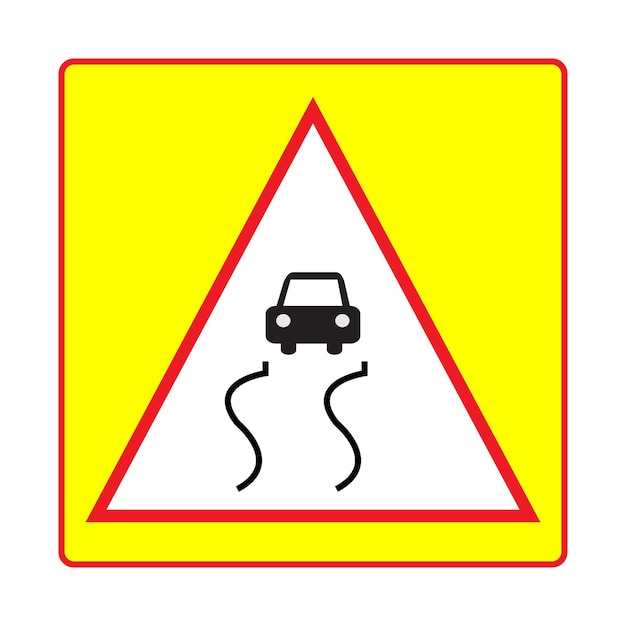 Warnschild auf der Straße