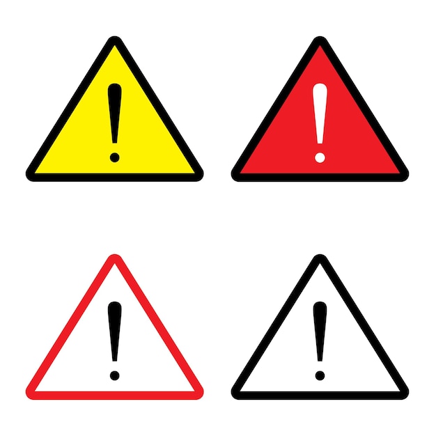 Warnschild Illustration in flacher Form festlegen
