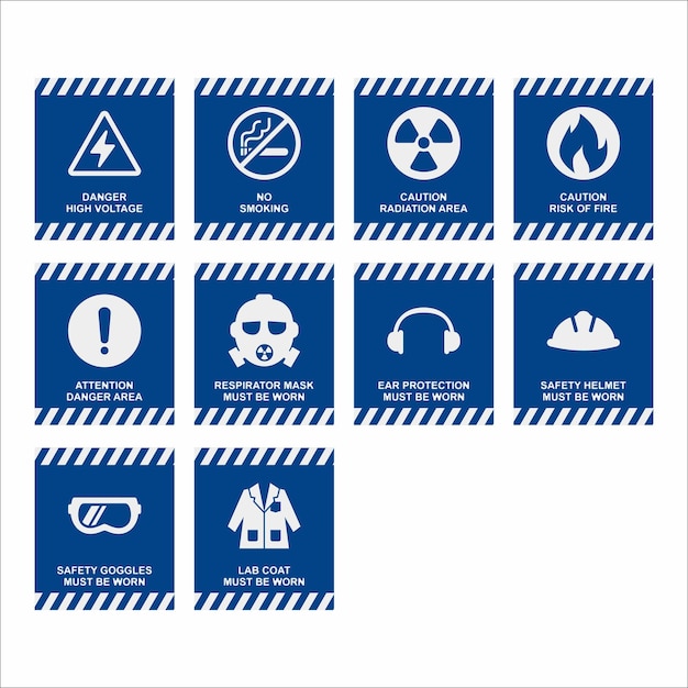 Warnschild mit flachem symbol