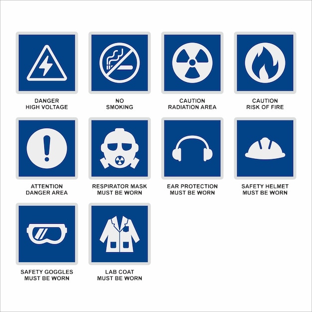 Vektor warnschild mit flachem symbol