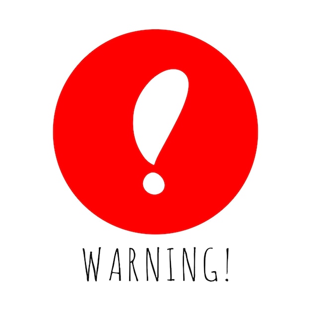 Vektor warnschild rotes warnschild warnschild-symbol warnschild auf weiß warnschild-vektor warnschild-illustration