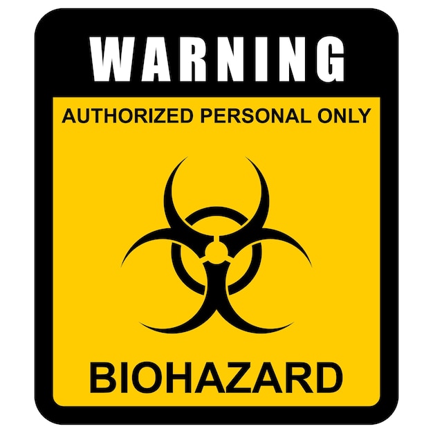 WARNUNG Warnzeichenvektor für Biogefährdung