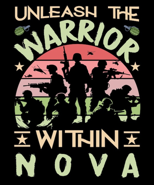 Warrior Legacy Vintage Badge Tribute Beste T-Shirt-Design für Militärveteranen