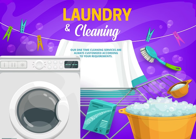 Vektor waschmaschine und waschmittel wäschereinigung