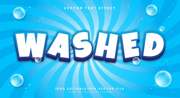 Waschmoderne 3D-bearbeitbare Texteffektvorlage
