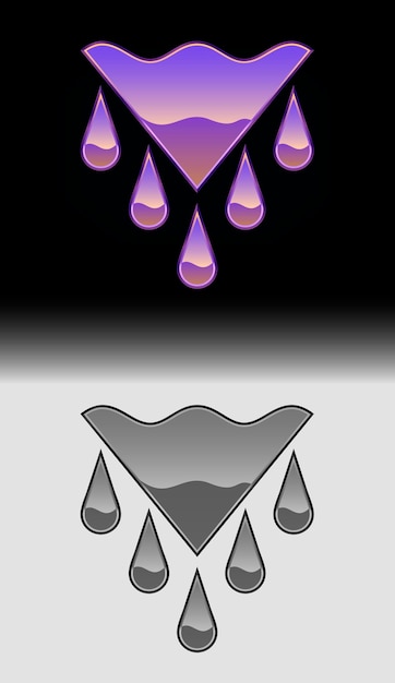 Wasser abstraktes vektor-vorlagen-design-emblem-logo, abstraktes vektor-vorlagen-design-emblem-logo für unternehmen, ökologie, universelle idee der geschäftstechnologie, vektorillustration