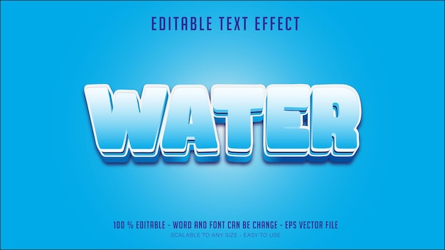 Wasser bearbeitbarer Texteffekt