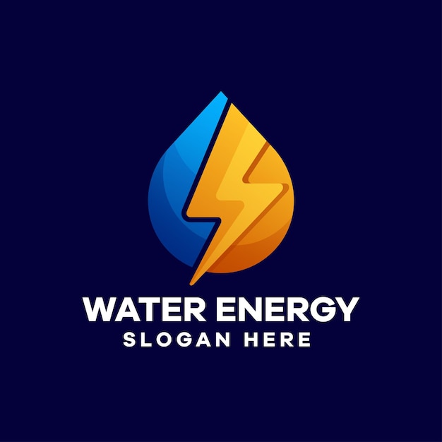 Wasser-energie-gefälle-logo-design