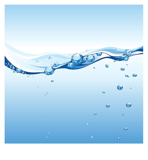 Wasser-Hintergrund-Illustration Vektorkunst Freier Vektor