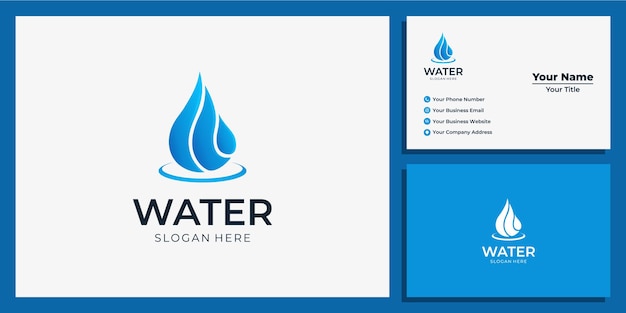 Wasser-logo-design für technologie- und beratungsunternehmen