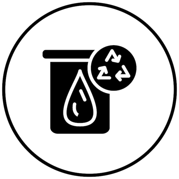 Wasser-recycling-vektor-ikonen-illustration des ökologie-ikonensets