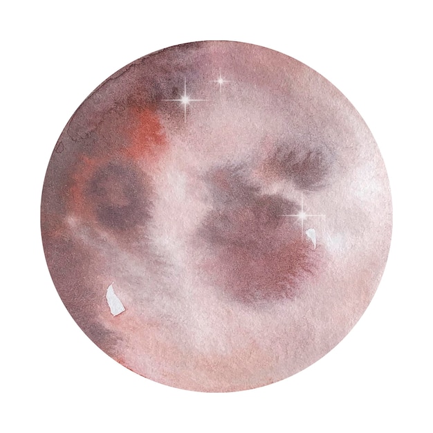 Wasserfarbe rot rundes mond