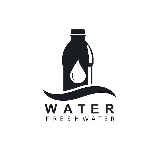 Wasserflasche symbol vektor illustration konzeptdesign