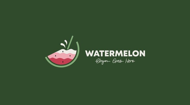 Wassermelone Logo Design Konzept Vektor. Frische Wassermelonen-Obst-Logo-Design-Vorlage für Unternehmen im Obsthandel und Fruchtgetränkegeschäft