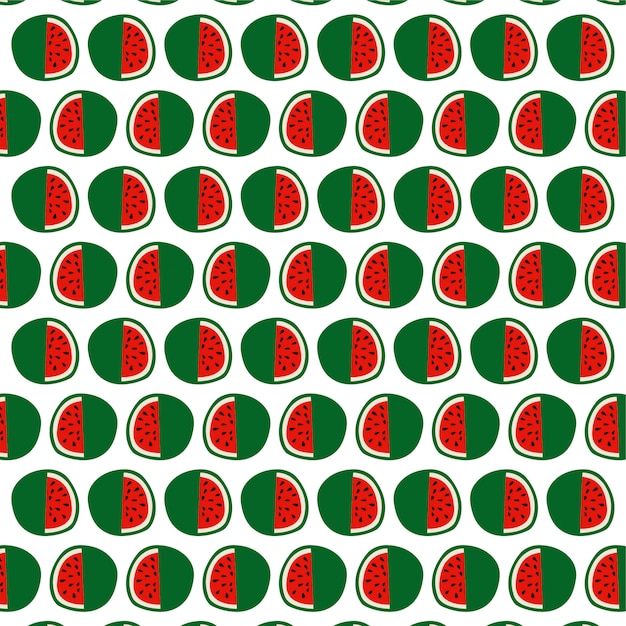 Wassermelone mit samen nahtlosen musterhintergrund