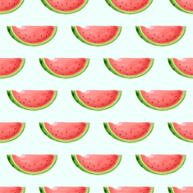 Wassermelone muster aquarell illustration vektor