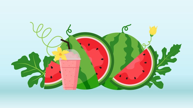 Wassermelone und saftiges Fruchtkonzept des Sommeressens