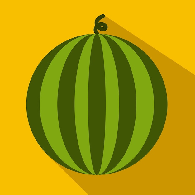 Vektor wassermelonen-flachsymbol für web und mobile geräte