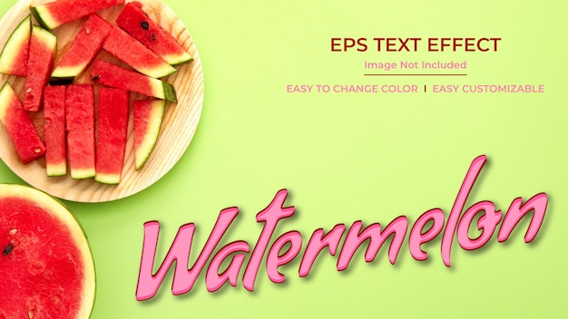 Wassermelonen-Texteffekt