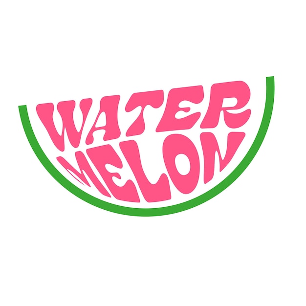 Wassermelonen-typografie konzeptionell