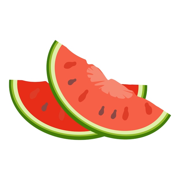 Wassermelonenscheiben-Symbol Cartoon-Vektor Fruchtmelone Sommeressen