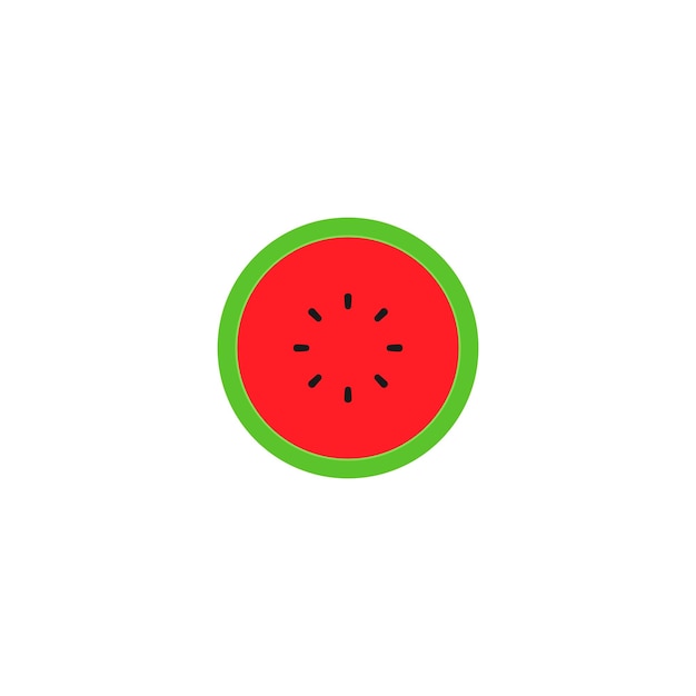 Wassermelonenvektorillustration im flachen design