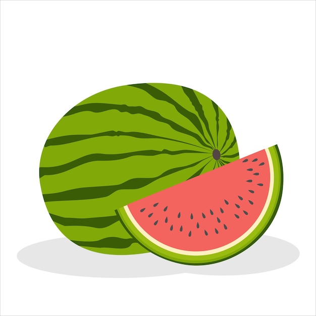 Wassermelonenvektorillustration Wassermelonenscheiben