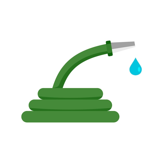 Wasserschlauch-symbol flache illustration des wasserschlauch-vektorsymbols für webdesign