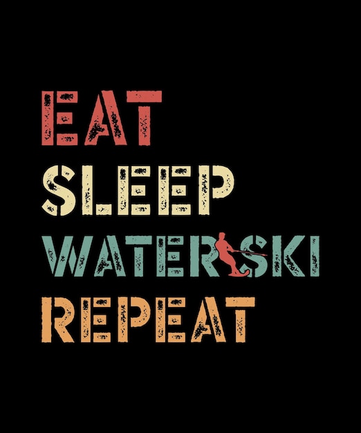 Wasserski-t-shirt-design