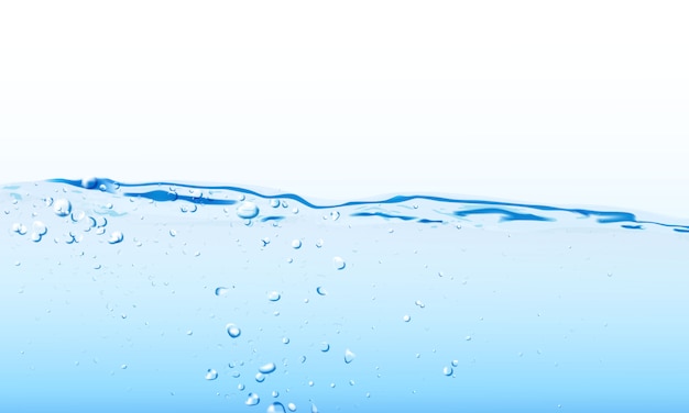 Wasserspritzer und Wellenblasen