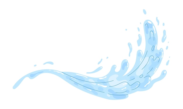 Wasserspritzer, wellenfigur. vektor-illustration.