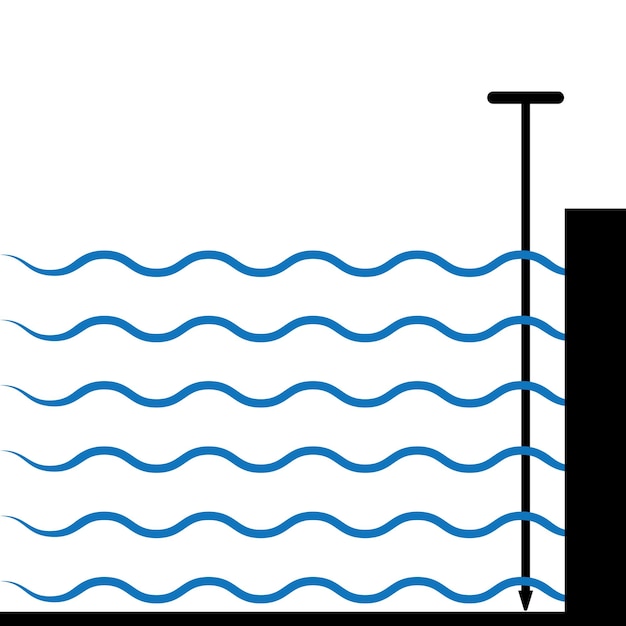 Wassertiefe-symbol