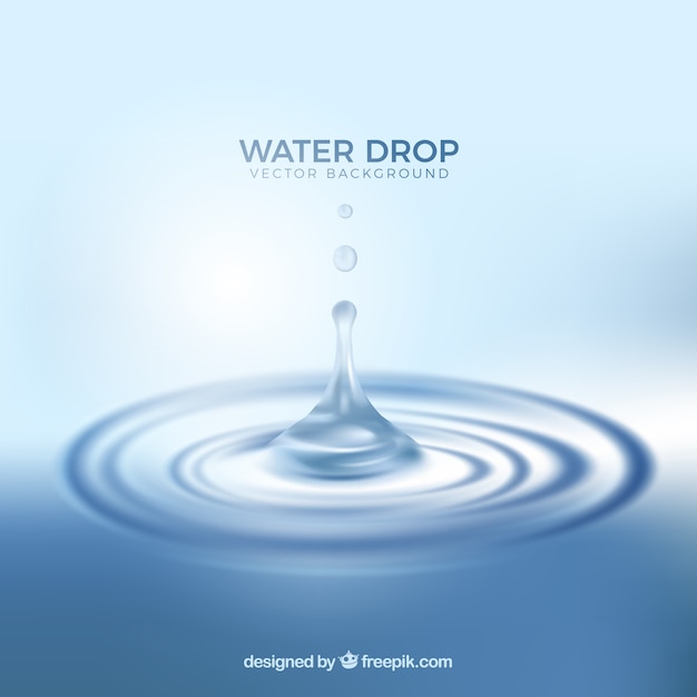 Wassertröpfchen im Hintergrund in realistischem Stil