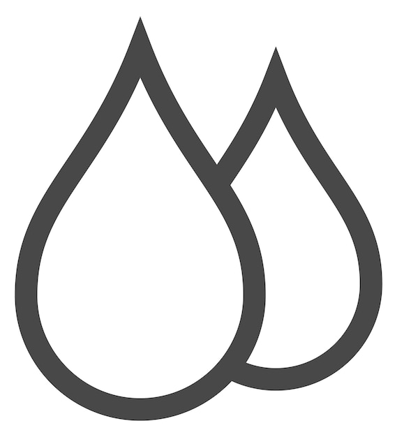 Wassertropfen-liniensymbol flüssigkeitssymbol aqua-zeichen