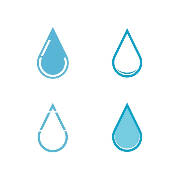 Wassertropfen-logo-set