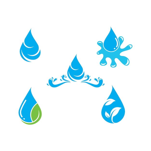 Wassertropfen logo template vektor-illustration